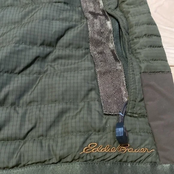 Women's Eddie Bauer Stormdown 700 Olive Quilted Vest - Picture 6 of 15